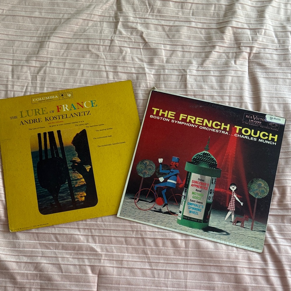 The French Touch Vinyl Records Set of 2 Columbia The Lure of France Album Cover